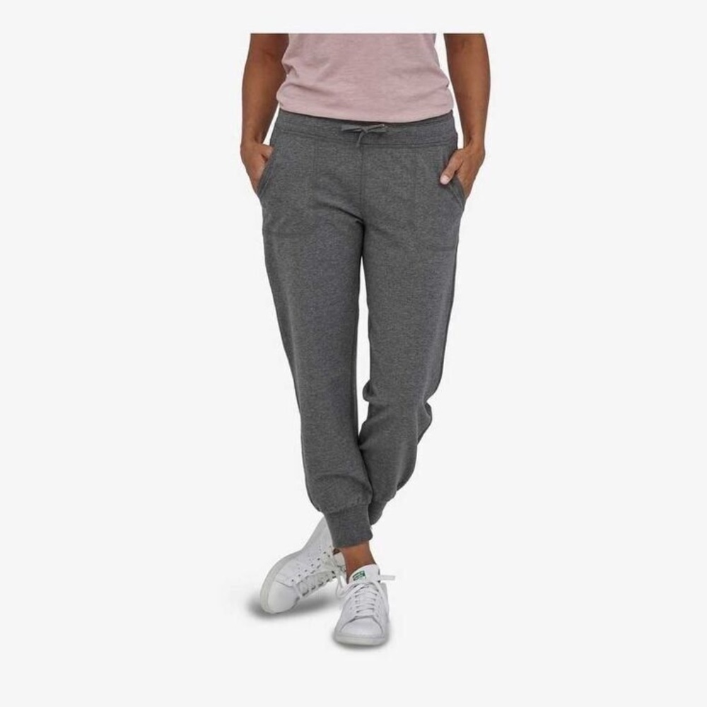 Patagonia Ahnya Organic Cotton Drawstring Gray Joggers Pants Women’s Small EUC